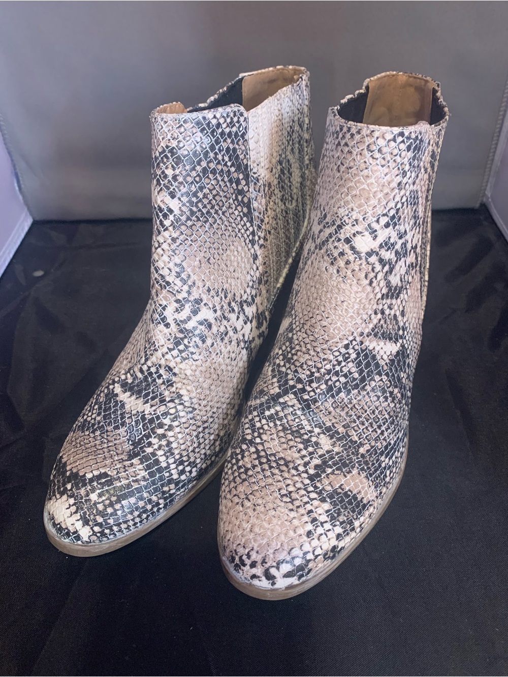 Women's Maurice’s Ruby Faux Snake-Skin Ankle Booties